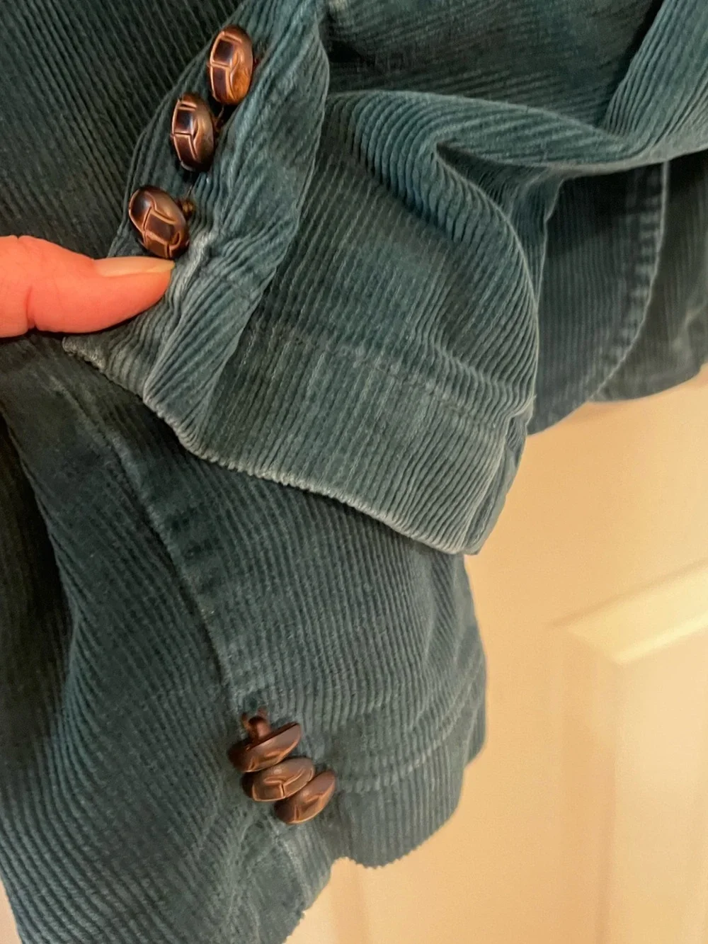 American Eagle Outfitters Women's Teal Corduroy Blazer, Size XL